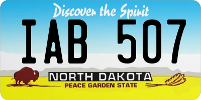 ND license plate IAB507