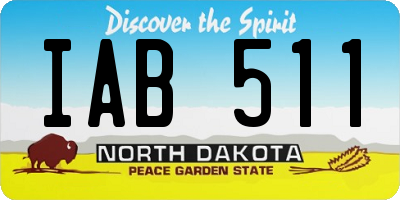ND license plate IAB511