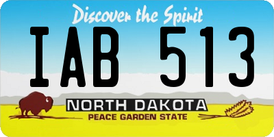 ND license plate IAB513