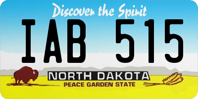 ND license plate IAB515