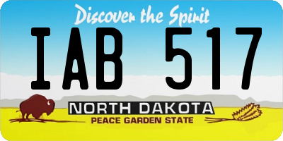 ND license plate IAB517