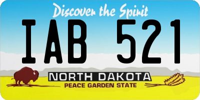 ND license plate IAB521