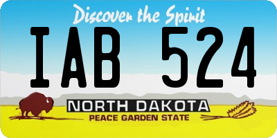 ND license plate IAB524