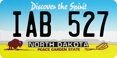 ND license plate IAB527