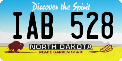 ND license plate IAB528