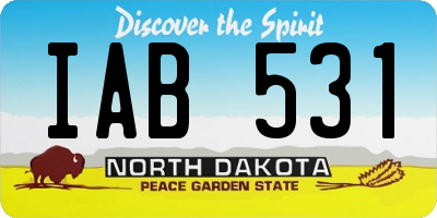 ND license plate IAB531