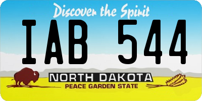 ND license plate IAB544