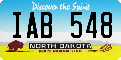 ND license plate IAB548