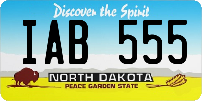 ND license plate IAB555