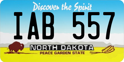 ND license plate IAB557
