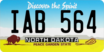 ND license plate IAB564