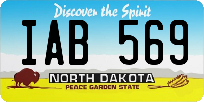 ND license plate IAB569