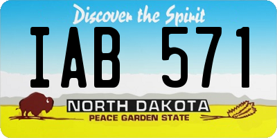 ND license plate IAB571