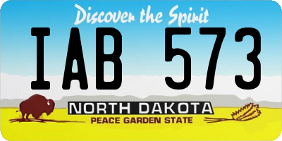 ND license plate IAB573