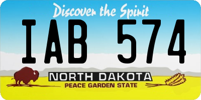 ND license plate IAB574