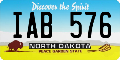 ND license plate IAB576