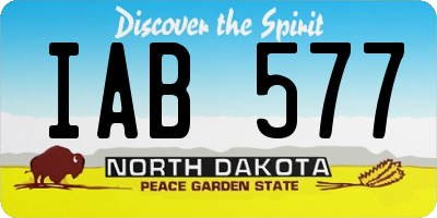 ND license plate IAB577