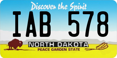 ND license plate IAB578