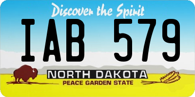 ND license plate IAB579