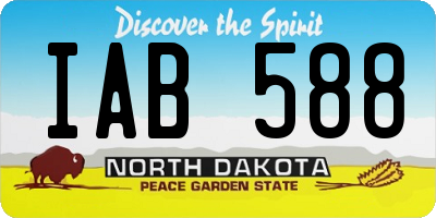 ND license plate IAB588