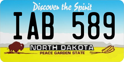 ND license plate IAB589