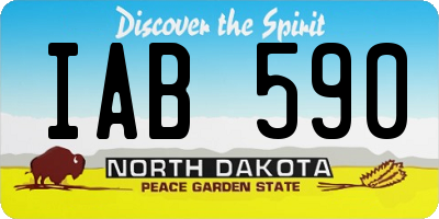 ND license plate IAB590