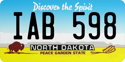 ND license plate IAB598