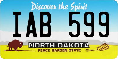 ND license plate IAB599
