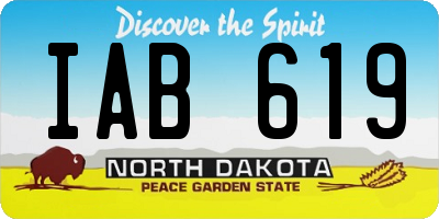 ND license plate IAB619