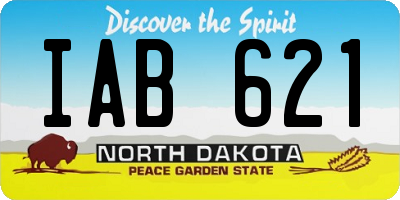 ND license plate IAB621