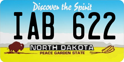 ND license plate IAB622