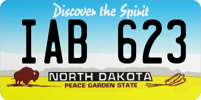 ND license plate IAB623