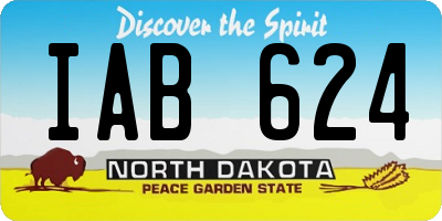ND license plate IAB624