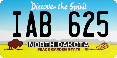 ND license plate IAB625