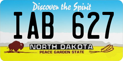 ND license plate IAB627
