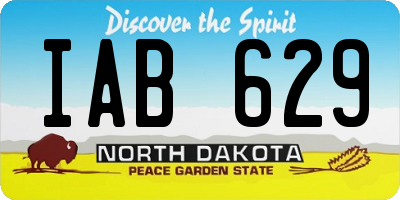 ND license plate IAB629