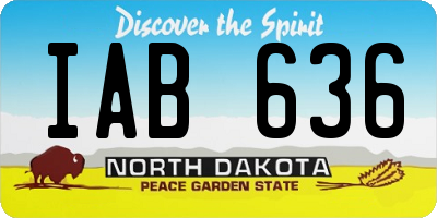 ND license plate IAB636