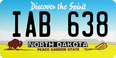 ND license plate IAB638