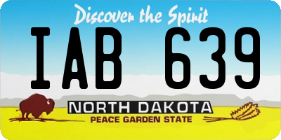 ND license plate IAB639