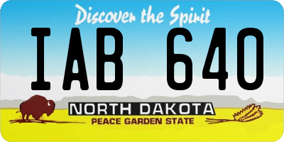 ND license plate IAB640