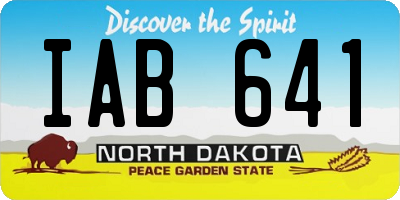 ND license plate IAB641