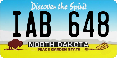 ND license plate IAB648