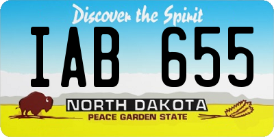ND license plate IAB655