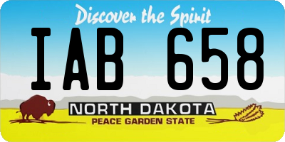 ND license plate IAB658