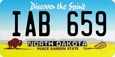 ND license plate IAB659