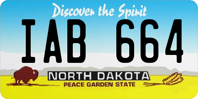 ND license plate IAB664