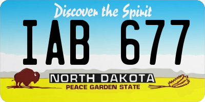 ND license plate IAB677