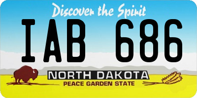 ND license plate IAB686