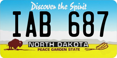 ND license plate IAB687