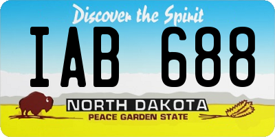 ND license plate IAB688